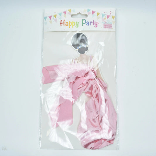 Lady with Pink Gown Cake Topper