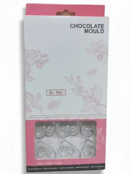 Heart Shape Polycarbonate Chocolate Mold – 15 Cavity Clear Heart Design
