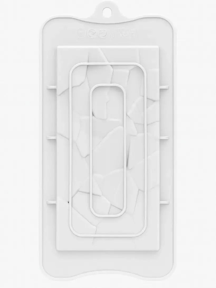 Silicone Chocolate Bar Mould (80-100 gm) – Shattered Stone Effect