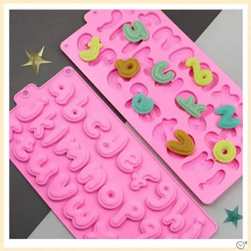 Big Size 5 cm long Lowercase Alphabet Silicon Mould