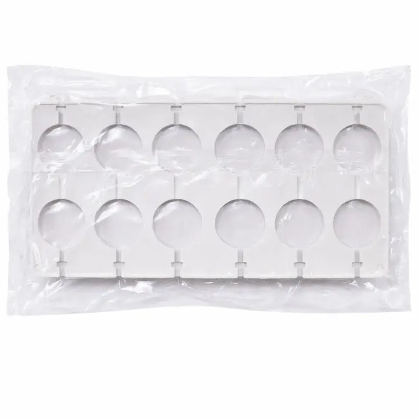 12 in 1 Lollipop Chocolate Mold | Plain Lollipop Chocolate Mould