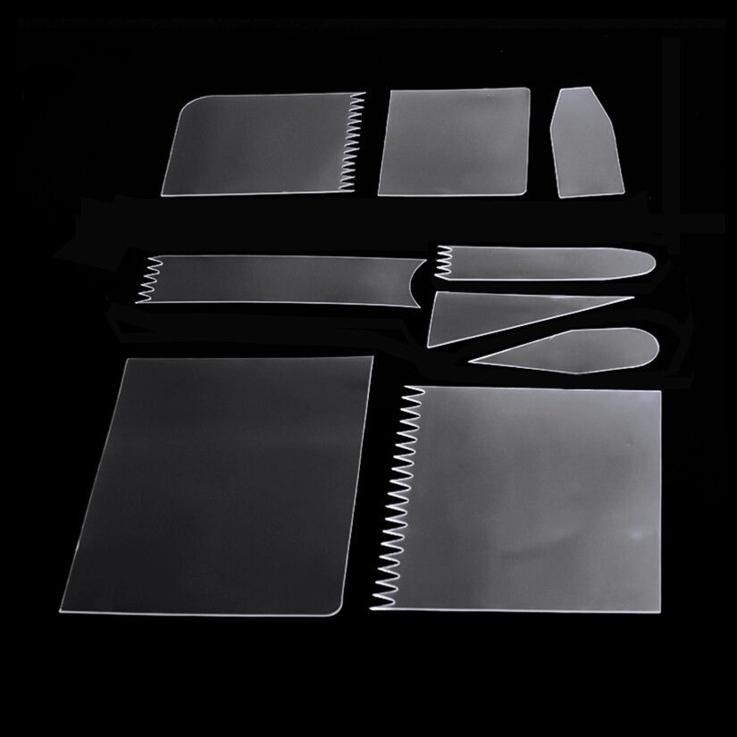 Flexible Scraper transparent 9 Piece set