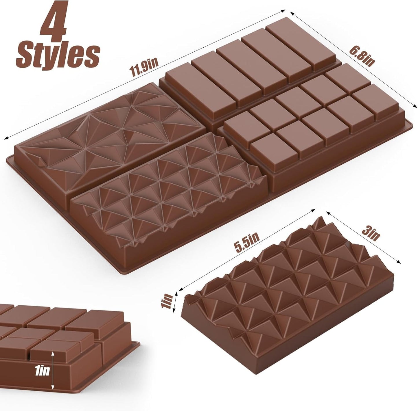 4 in 1 Kunafa Silicon Chocolate Mould for Cake & Chocolate Decoration