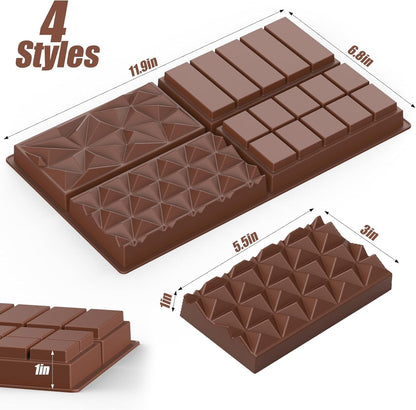 4 in 1 Kunafa Silicon Chocolate Mould for Cake & Chocolate Decoration