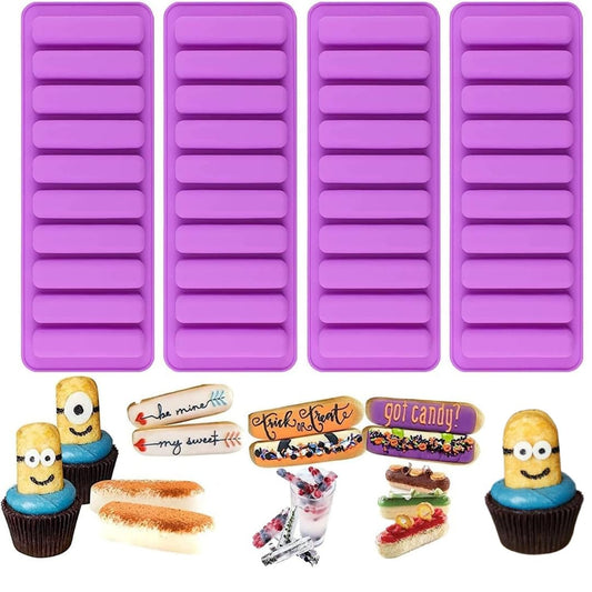 12 Cavity Silicone Chocolate Bar Mold | Non-Stick Flexible Mould for Chocolate, Candy & Biscuit Bars
