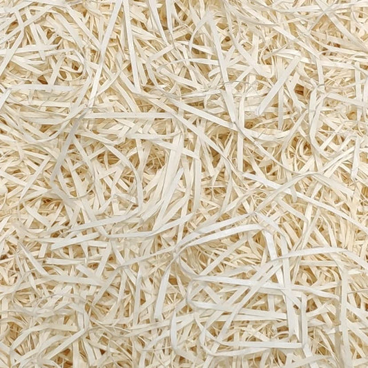 Cream/ Beige Shredded Paper Grass for Hamper Decoration (40-50gm)