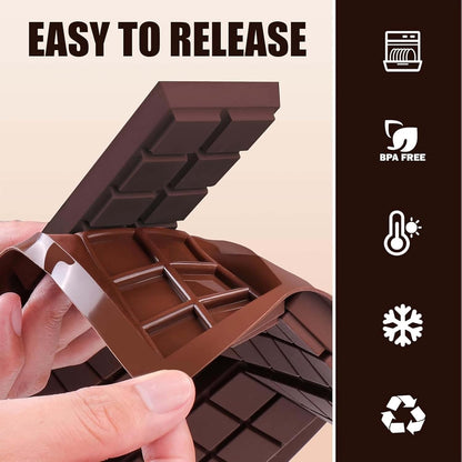 9 Cavity Small Kunafa Bar Mold for Homemade Chocolates, Candy, Desserts & Baking