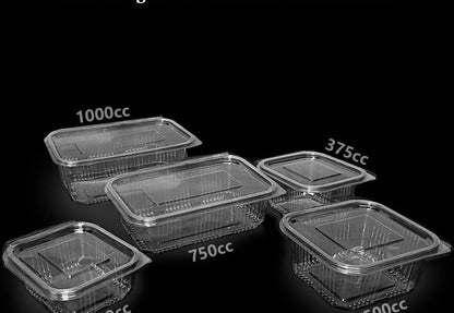 750 ml Transparent Hinged Boxes for Chocolates/ Cookies | Multi Purpose PVC Transparent Boxes (Set of 10)