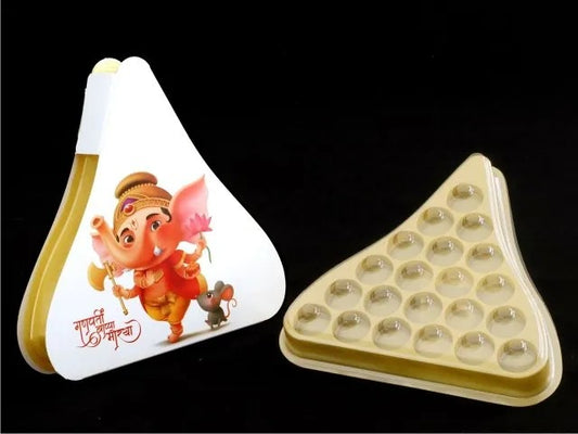 Ganpati Modak Box 21 Cavity Pack of 5 & 10 (for 5-6 gm Modak Mould no. 385)