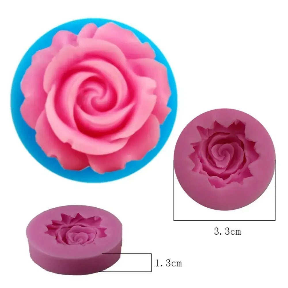 3D Rose Flower Silicone Fondant Mold