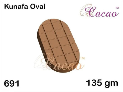 Dubai Kunafa Oval Bar Box Common – Use with Mould 691 – Pack of 10