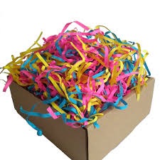 Multi Colour Shredded Paper Grass for Hamper Decoration (40-50gm)