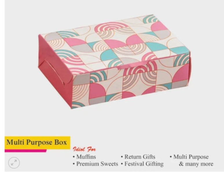6 Cavity Multi Purpose Gift Hamper box (2 Mix designs) Pack of 10