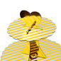 Tier Layer Cupcake Dessert Paper Stand gold| 1 Piece (Random Design)