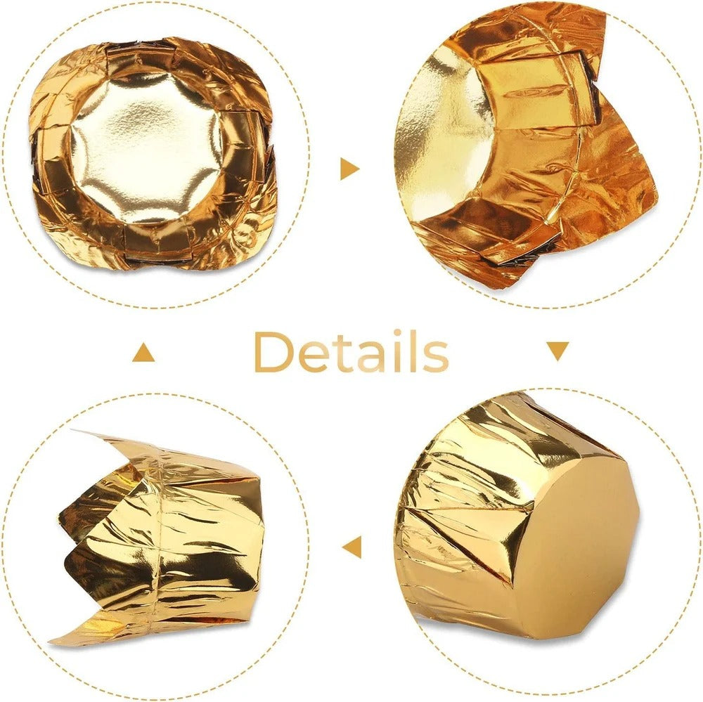 Gold Tulip Cup | Pack of 10 | Muffin Cup | Cupcake Liners