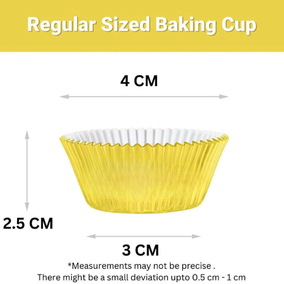 7 CM Gold Colour Cupcake Liners | 500 pcs | Golden Baking Cup