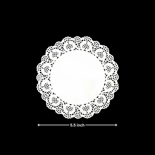 Round Paper Doilies | Lace Design Dessert & Cake Base