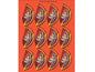Anar Chocolate Sticker for mould no. 558 (12 stickers in a sheet) Diwali Cracker Chocolate Stickers