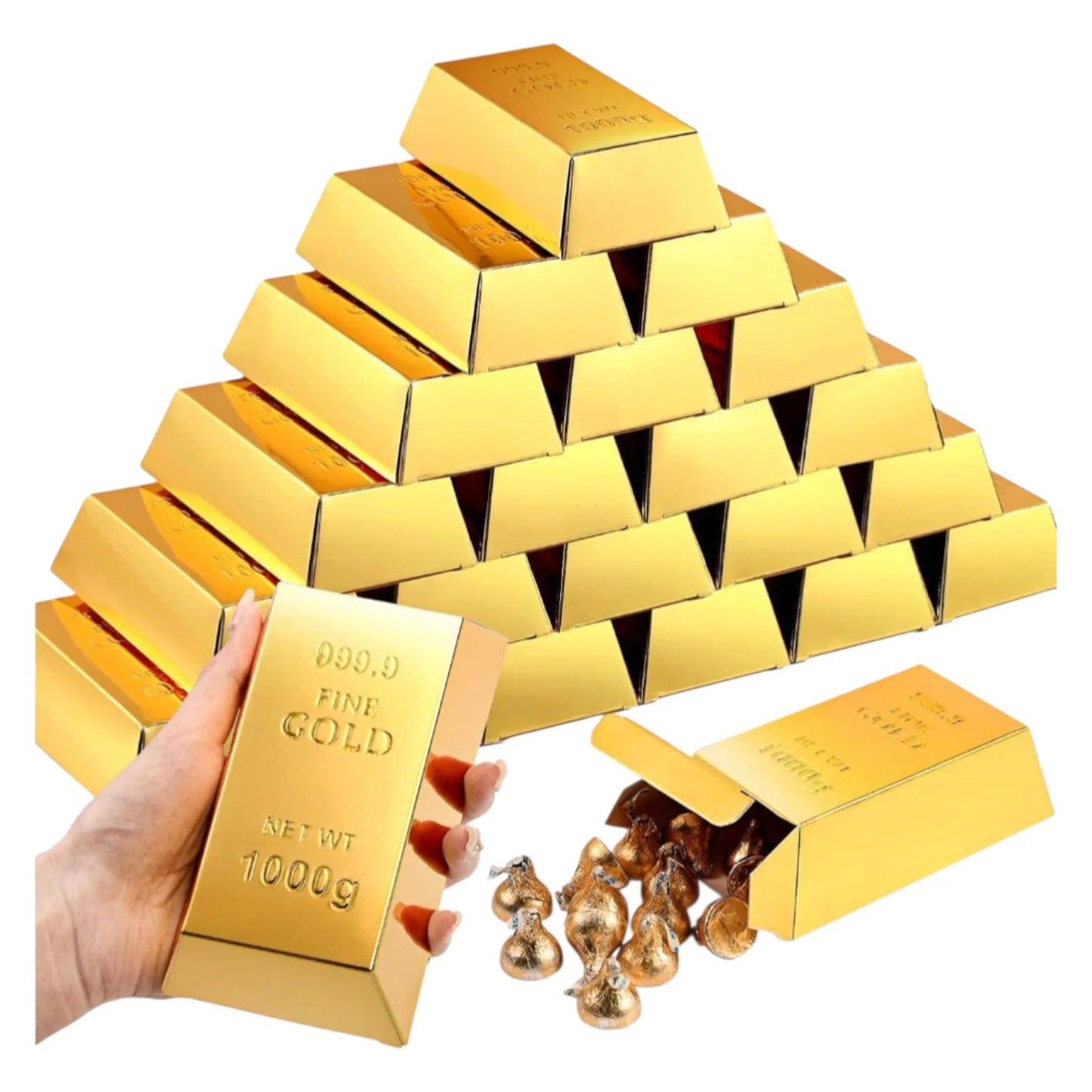 Gold Brick Bar Multi Purpose Chocolate Box | Gold Brick Gift Box