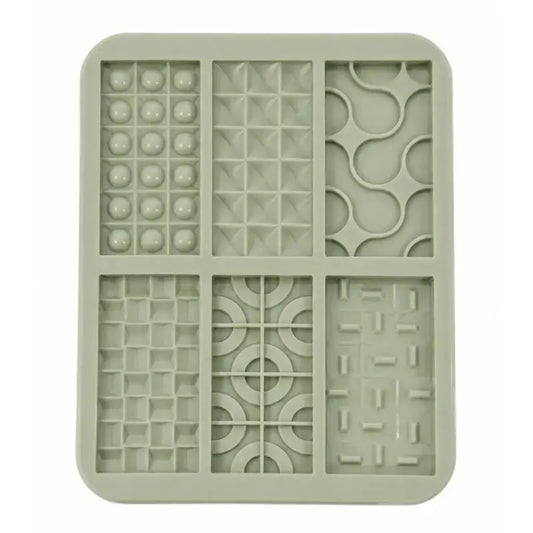 6-Cavity Silicone Chocolate Bar Mold | Assorted Geometric Pattern Chocolate Mould