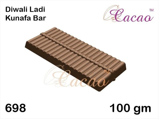 Mould 698 DUBAI KUNAFA DIWALI BAR (100gm) Diwali Chocolate Bar mould