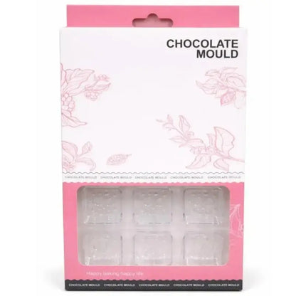 Textured Square Chocolate Mold – 18 Cavity Clear Polycarbonate Mould
