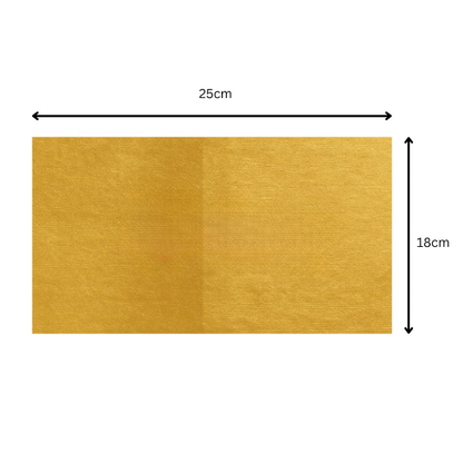 Gold Chocolate Wrapping Paper - Aluminium Embossed Foil | 7x10" Size | Pack of 150