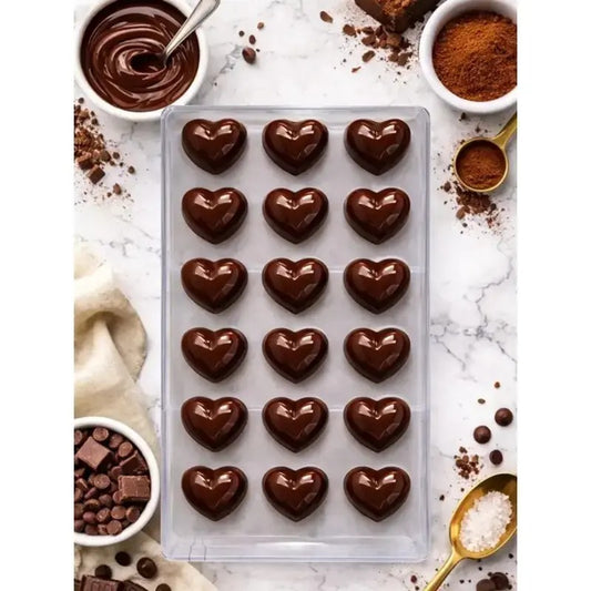 Heart Shape Polycarbonate Chocolate Mold – Multi Cavity Candy Mold Design 2