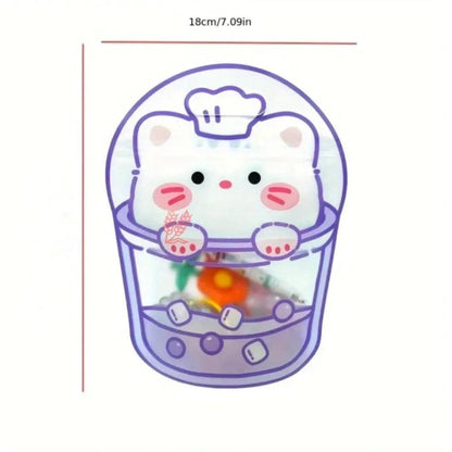 Cute Animal Design Zip Lock Bags| 4 in 1 Design |Stain-Resistant, Water-Resistant | Pack of 10