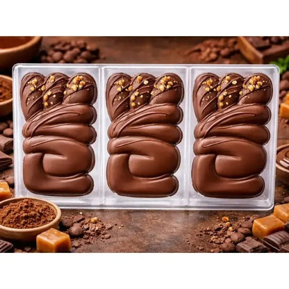 Love Shape Chocolate Mold – Clear Polycarbonate Candy Mold