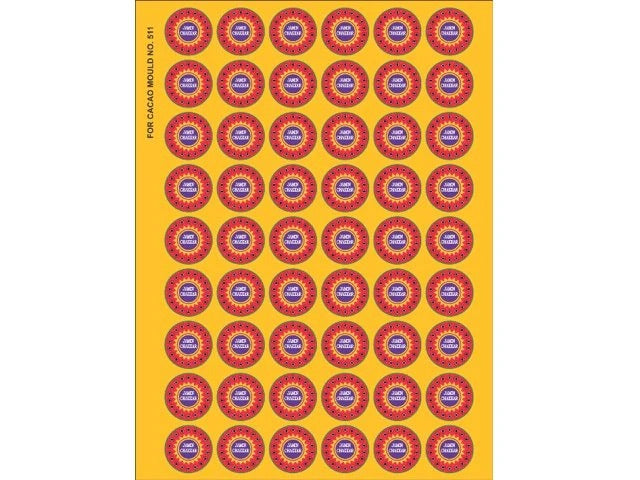 Mini Chakri Bomb Diwali Chocolate Sticker Sheet | 1 inch Chakri bomb Diwali stickers