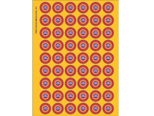 Mini Chakri Bomb Diwali Chocolate Sticker Sheet | 1 inch Chakri bomb Diwali stickers