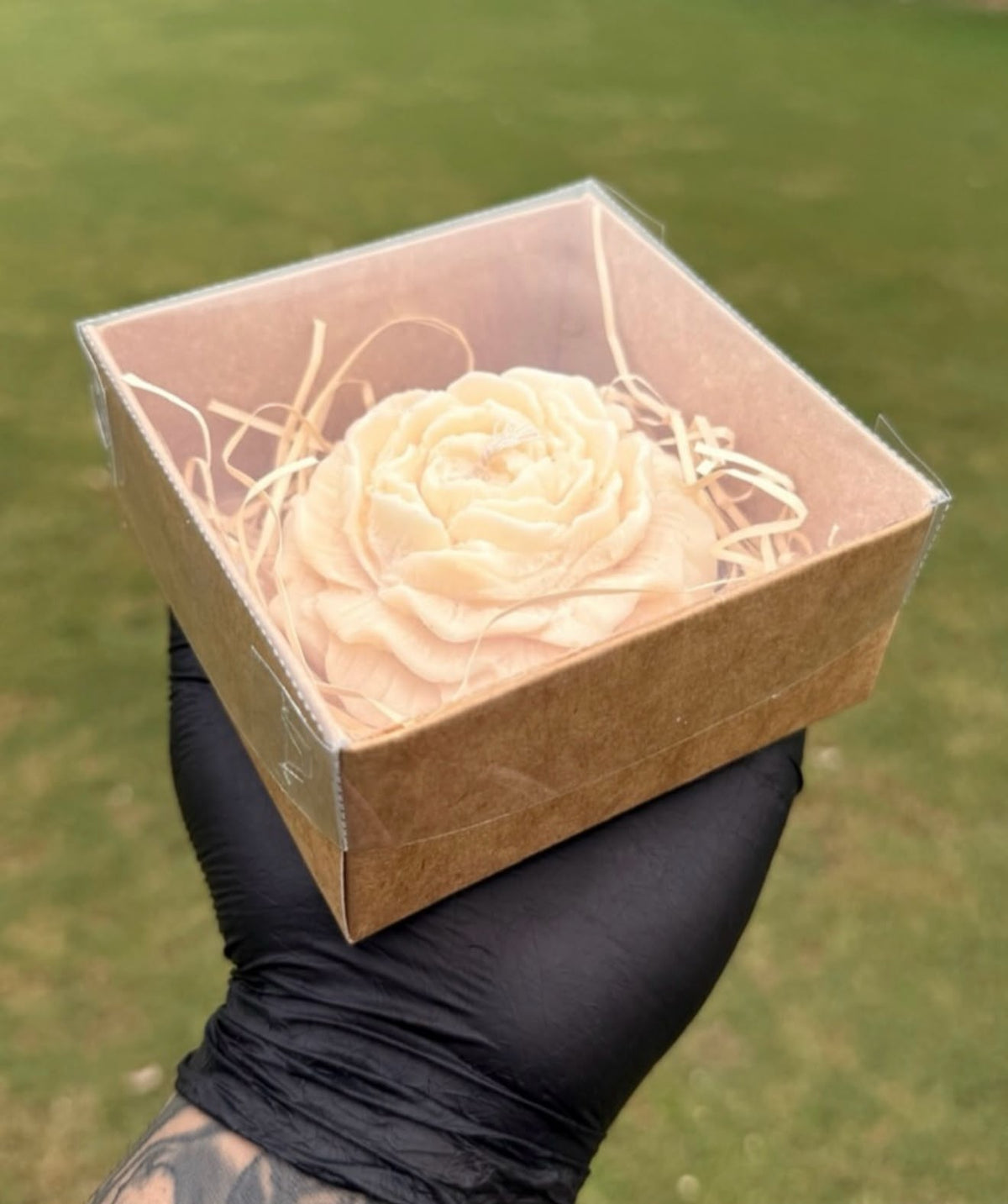 Peony Candle Box - Size - 4*4*1.5 inches (Pack of 10) | Urli or Wooden Candle Box