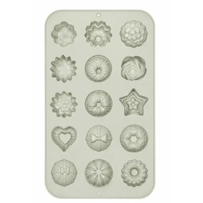 Assorted Dessert Silicone Mold | 15 Cavity Decorative Chocolate & Candy Mold