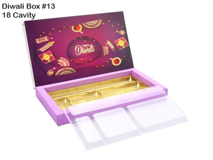 18 Cavity Diwali Box Pack of 10 with 3 Variants (Random or Mix colour as per availability)