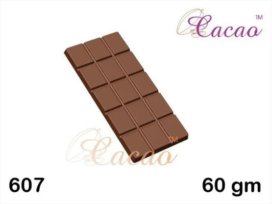 Mould 607 BAR MOULD 60gm | Daity Milk Design 60gm Chocolate Bar Mould