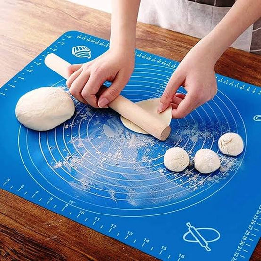Non-Stick Stretchable Silicone Baking & Kneading Kitchen Mat – Ideal for Roti, Dough, Chapati, Cake, and Rolling Pad