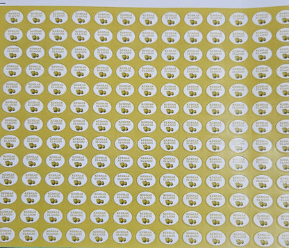 Keshar Elaichi Flavour Small 0.5 inch Chocolate Stickers