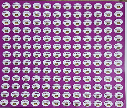 Kunafa Flavour Small 0.5 inch Chocolate Stickers