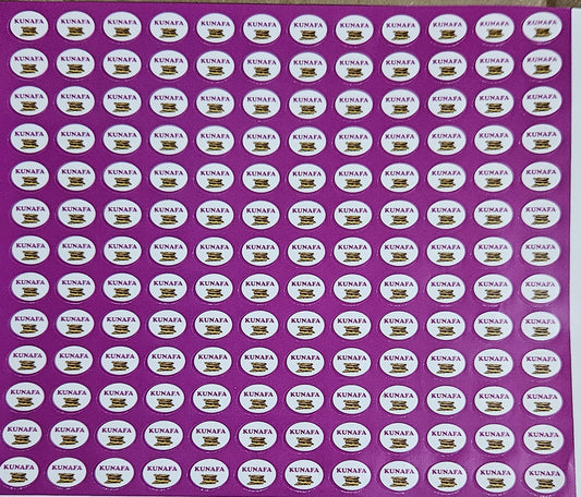 Kunafa Flavour Small 0.5 inch Chocolate Stickers