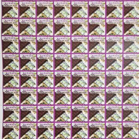 Kunafa Flavour Cavity Size Stickers (1 Sheet of 70 stickers)