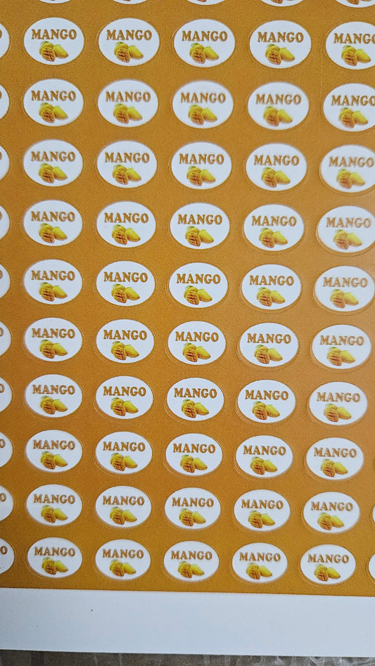 Mango Flavour Small 0.5 inch Chocolate Stickers