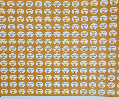 Mango Flavour Small 0.5 inch Chocolate Stickers