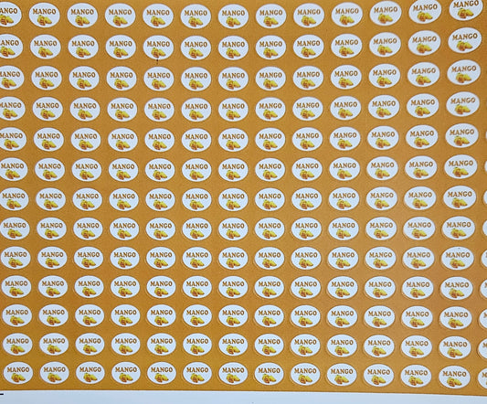 Mango Flavour Small 0.5 inch Chocolate Stickers