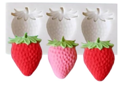 Mini Strawberry Silicon Mould for Decoration Purpose