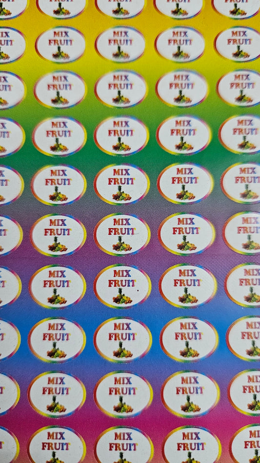 Mix Fruit Flavour Small 0.5 inch Chocolate Stickers
