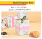 Multi Purpose Return Gift Boxes for Chocolates, Cookies, Small Hampers  (Set of 10)