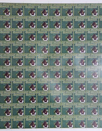 Pan Gulkand Flavour Cavity Size Sqaure Chocolate Stickers
