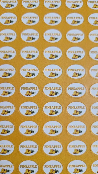 Pineapple Flavour Small 0.5 inch Chocolate Stickers