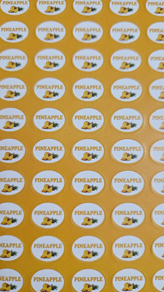 Pineapple Flavour Small 0.5 inch Chocolate Stickers